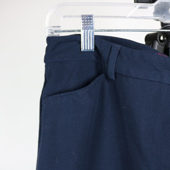 212 Collection Navy Dress Pants Size 8P – Classic Straight Leg Work Trousers - Picture 5 of 8